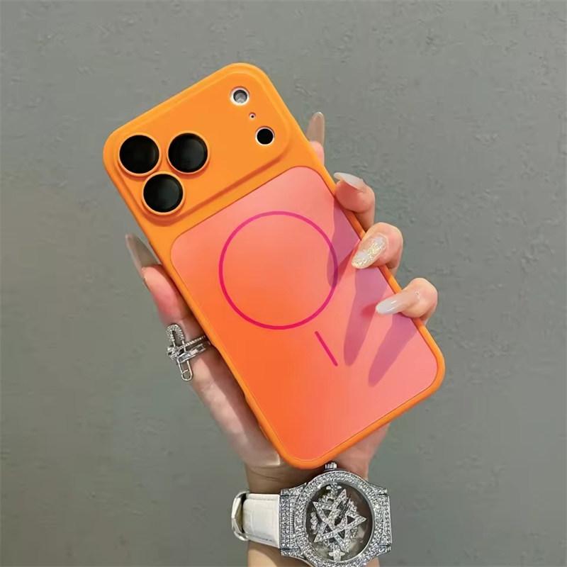 Роскошный матовый акриловый чехол Nano для MagSafe для iPhone 17 Air 16 15 14 13 12 11 Pro Max Plus Магнитный глянцевый жесткий чехол из ПК