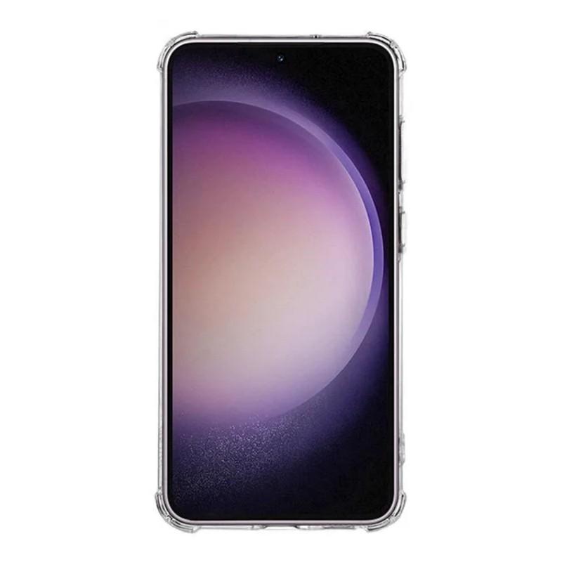 Для Samsung Galaxy S23 ТПУ чехол WANLONFENG WL3 Series 1,5 мм Чехол для телефона с пленкой из закаленного стекла