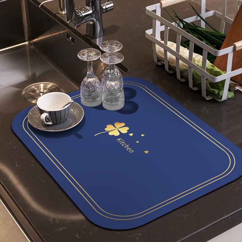 2 шт. Коврик для слива воды на кухне, поглощающий воду, для бытовой кофемашины, противоожоговый и нескользящий коврик для стола