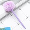 Cute Furry Ball Signature Pen Smooth Writing Writing Pen Accessories Furry Ballpoint Pen
