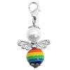 1 шт., брелок для ключей с изображением радужной пчелы в немецком стиле, божья коровка DANKE Time Gem, автомобильный брелок с вентилятором для подарка