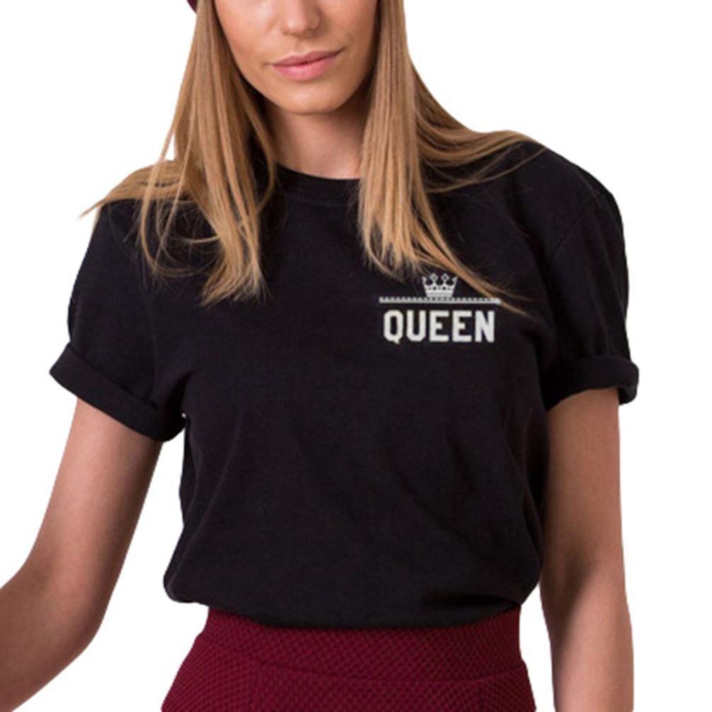 Stylish Number Crown Print T-shirt For Women And Men Perfect For Casual Summer Wear