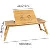 Portable Adjustable Bamboo Laptop Desk with Fan Cooling Effect Tilting Top Drawer Foldable Bed Table Breakfast Serving Tray