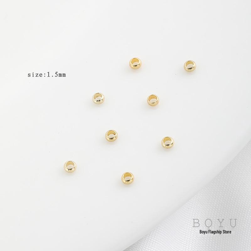 Застежка-зажим с позиционированием из 14-каратного золота для DIY жемчужного ожерелья - Защищающая цветная наконечник для бусин