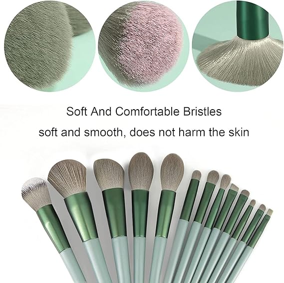 13 Pcs Makeup Brushes Set, Foundation Powder Concealer Eyeshadow Blush Highlighter Eyebrow Brush Make Up Brush Set,