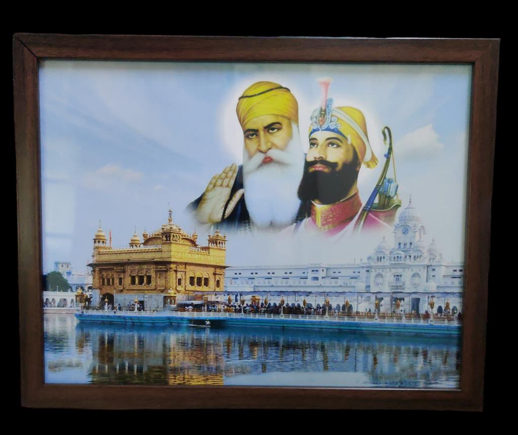 @ Indian Traditional Guru Nanak Dev Ji Photo Frame 12x9.5 Inches SM221-60% OFF