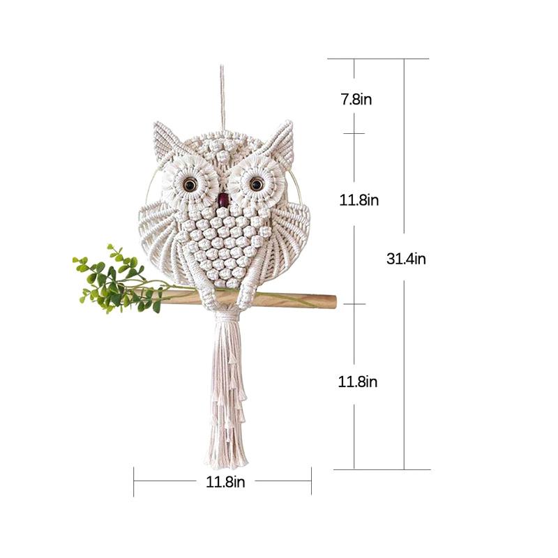 Гобелен с совой, ручная работа, ловец снов в виде совы, настенное украшение в виде макраме, кисточка, бохо-декор, сделай сам, квартира, комната в общежитии, украшение для дома