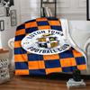 Luton Town FC Print Flannel Blanket High Quality Warm Comfortable Cover for All Seasons Perfect for Gifts Home Decor