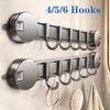 Аксессуары для ванной комнаты Space Aluminum Vacuum Adsorbing Hooks Wall-mounted Quick Mounting Door Hooks Kitchen Storage
