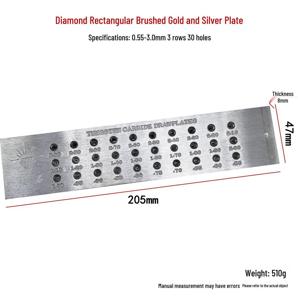 Professional Gold & Silver Wire Drawing Plate for Jewelry