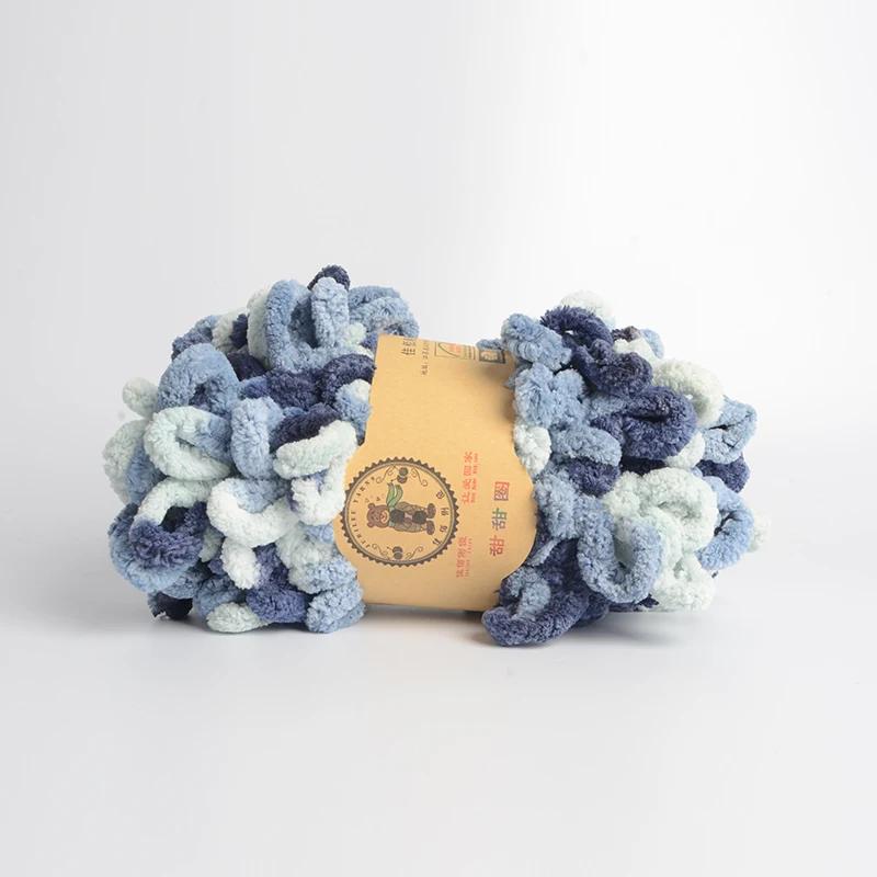 500 г/лот ручная вязка пряжа для пальцев крючком супер теплая пухлая круглая хлопковая плетеная веревка пухлая умная полиэстеровая игрушка носок