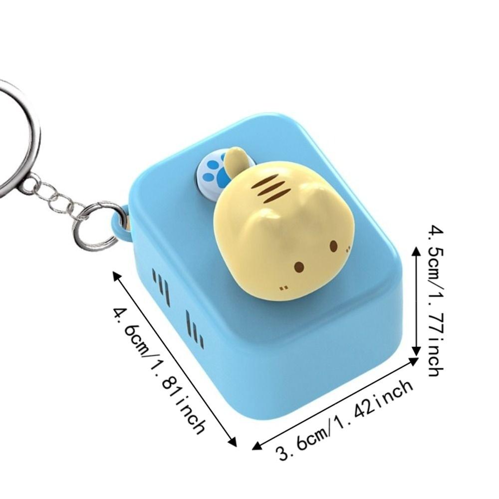 Cartoon Cat-shaped Key Pendant Plastic Cat-themed Power Strip Hanging Ornament Student