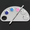 Stainless Steel Palette  Watercolor Paints Makeup Face Palette Spatula Foundation Mixing Paints Oil Paints Palette