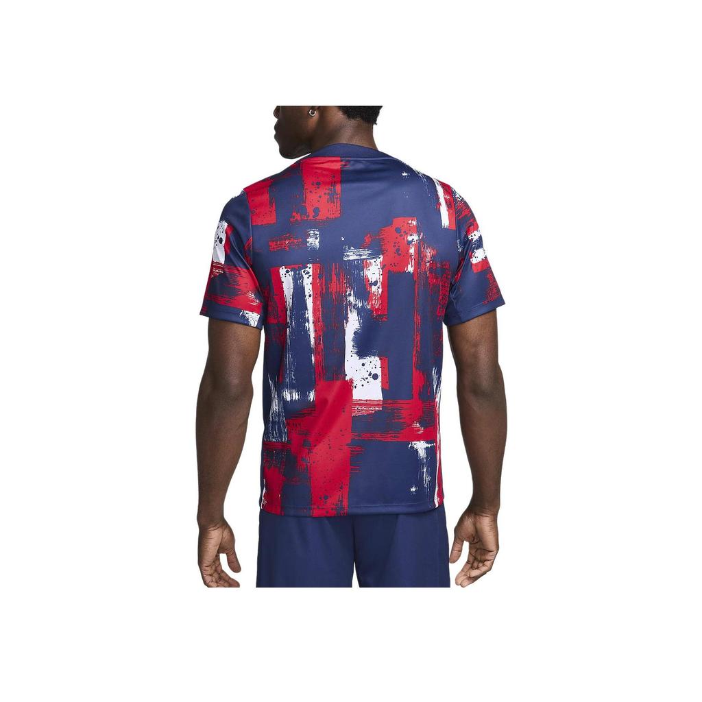 Nike Футбольная майка Academy Pro PSG с цветными блоками с круглым вырезом V1, мужские топы, университетский красный FN9657-411