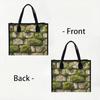 Moss Stone Pattern Casual Tote Bag Portable Daily Use Outdoor Travel Shoulder Carry Bag