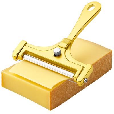 Нержавеющая сталь Филаментный сыр Регулируемая толщина Масло Сыр Сыр Кухонный гаджет х х Резак, Шейвер, Резак, (Полированное золото, 14,6 11,8 1,2 см)