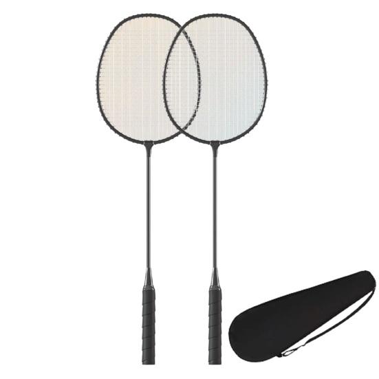 1 комплект ракеток для бадминтона, набор для взрослых, ракетка для бадминтона из сплава на 2 игрока с нескользящими ручками, профессиональное сменное оборудование для тренировок по бадминтону