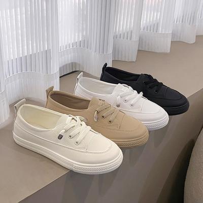 Мода Мода Универсальная Женская Обувь 2025 Весна Новая Одноногая Обувь на Плоской Подошве Простые Женские Кроссовки Комфорт Женская Повседневная Обувь Zapatos