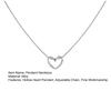 Women Choker Necklace Hollow Heart Pendant Short Necklace Adjustable Extended Chain Necklace Jewelry Accessories