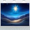 Starry Night Christmas Scene Background is very suitable for Christmas  housewarming celebrations  anniversaries  etc