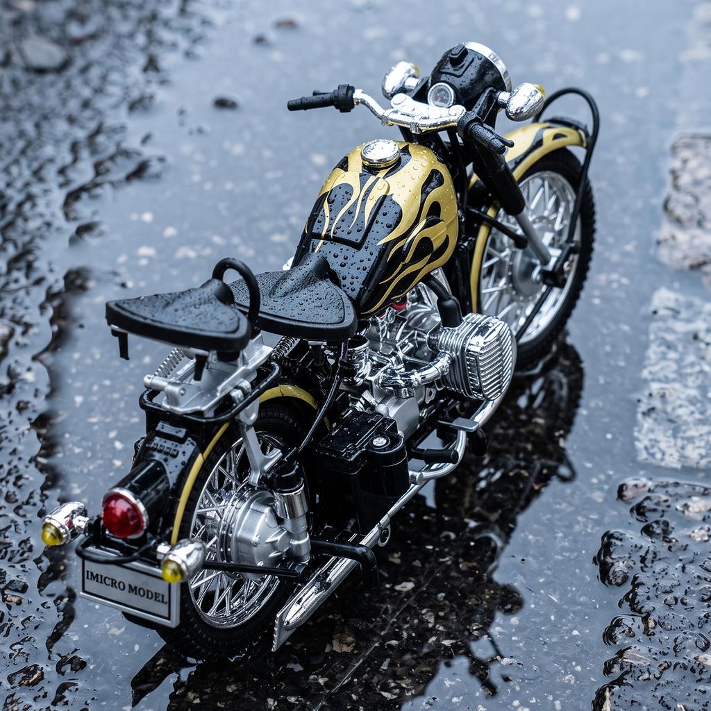 1:10 Литых Металлических Моделей Мотоциклов из Сплава, Совместимых с BMW R71 750, Винтажный Ретро Мотоцикл с Оппозитным Двигателем, Круизер, Орнамент, Коллекция