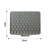 Silicone Kitchen Drain Mat with Built-in Drainage Non-Slip Heat Resistant Drying Pad for Countertop Sink Refrigerator Easy Clean