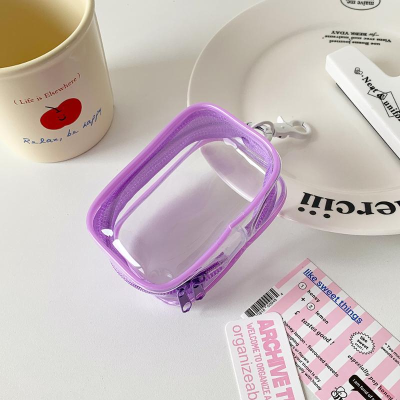 Прозрачный ПВХ плюшевый органайзер для хранения кукол, квадратный кошелек-органайзер для наушников с брелоком, аниме мультяшный дисплей для игрушек, защитный чехол