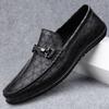 Fashion High-quality Business Affairs Loafers Shoes Casual Leather Shoes Men's Slip On Flat Shoes Driving Footwear Breathable Moccasins