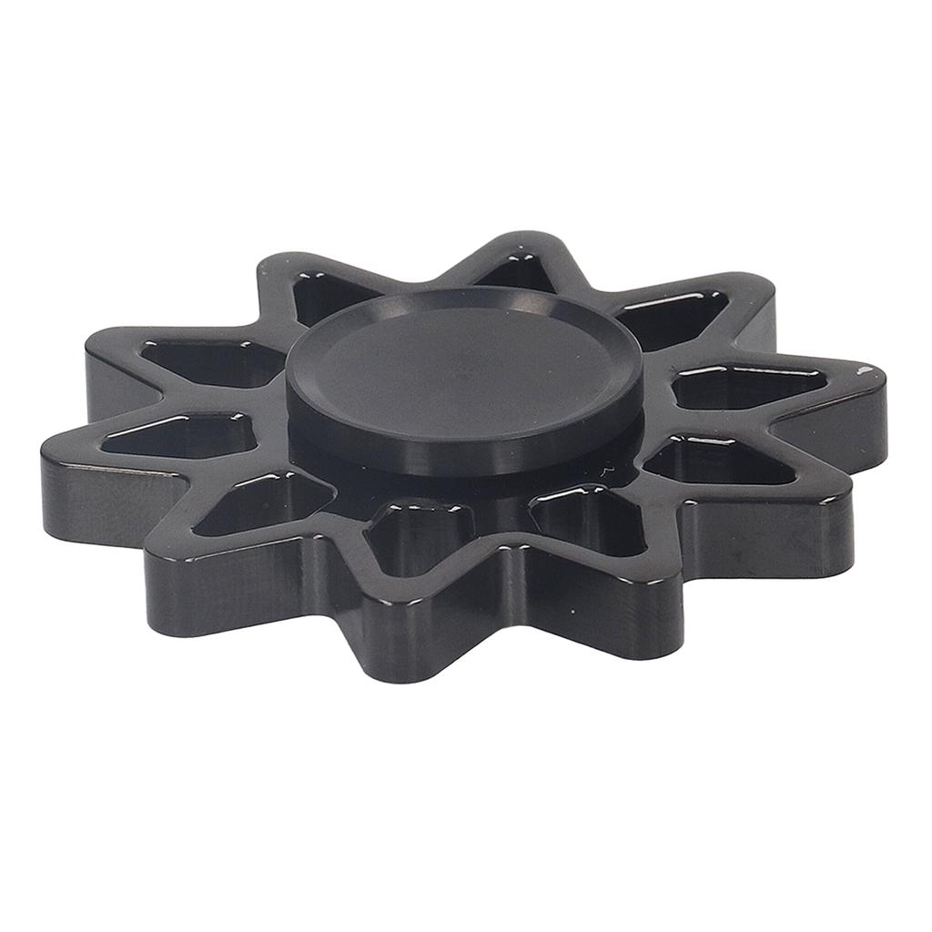 Anxiety Relief Rotating Toy Portable Sun Shaped Fingertip Rotation Toy for ADD ADHD Christmas Black