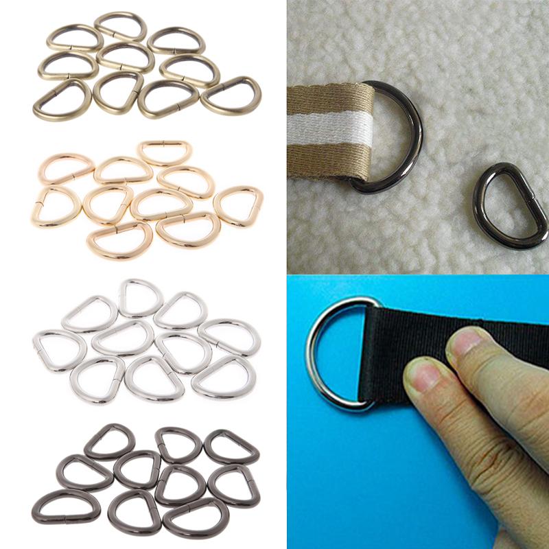 10 шт. полукруглые D-кольца DIY ювелирные изделия ремесла швейные аксессуары в пакете D-образные детали для изготовления ювелирных изделий железо для регулировки сумок