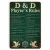 Винтажная металлическая настенная табличка D&D, деревенский чугун, декор для игровой комнаты, фэнтези, искусство Подземелий и Драконов