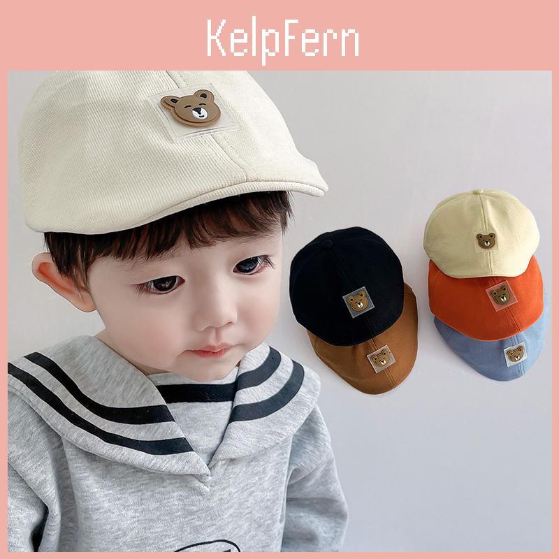 Cartoon Girl Bear Boy Baby Beret Cap Cute Breathable Soft Cotton Infant Peaked Hat Casual Travel Toddler Newsboys Hat Berets