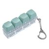 Mechanical Keyboard Fidget Keychain Stress Anxiety Relief Portable Travel Quiet Kids Adults 4 Keys Keyboard Clicking Sensory Keycap Toy