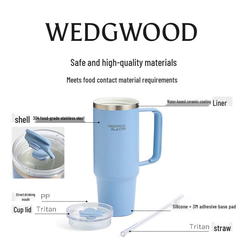 Wedgwood Ceramic Insulated Straw Cup