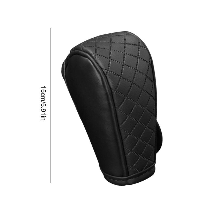 Car Gear Shift Knob Cover Non-Slip Grip Handle Protective Covers PU Leather Shifter Lever Handle Stick Case for Car Interior