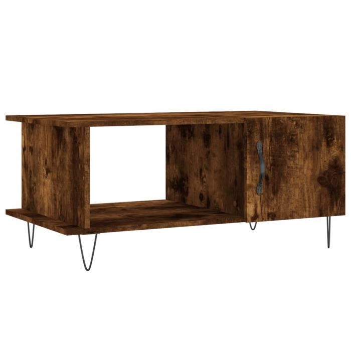 VidaXL Coffee Table Smoked Oak 90x50x40 Cm Engineered Wood 829489