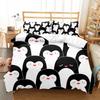 Lovely Cute Penguin Family Quilt Cover Set For Boy Girls Teen 3d Print Arctic Animals Bed Comforter Set Duvet Cover Pillowcase