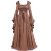 Gothic Women Vintage Medieval Dress Gothic Maxi Halloween Cosplay Dress Retro Long Gown Dress