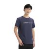 Li-Ning Однотонная быстросохнущая дышащая тренировочная спортивная футболка с круглым вырезом для мужчин, темно-синяя ATSSA85-3