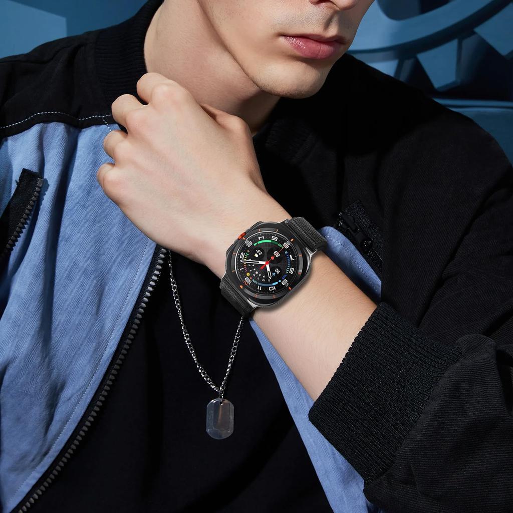 Ремешок для Samsung Galaxy Watch 7 Ultra Ремешок 47 мм умные часы Аксессуары Спортивный нейлоновый петлевой браслет Galaxy watch 2026 Ultra 47 мм