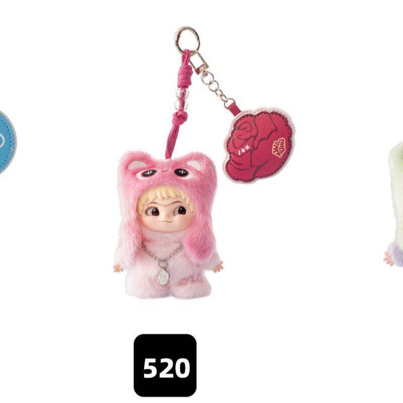 Genuine In Stock Wakuku 3.0 On A Roll Series  Dolls Cute Fluffy Collectable Figure Bag Charm Keychain Toys Holiday Gift