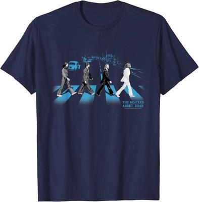 Футболка The Beatles, Футболка The Beatles-Abbey Road street blues_реприн<wbr/>т_фанатская Унисекс Футболка