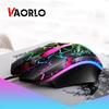VAORLO Красочная проводная офисная игровая мышь с бликами, USB-интерфейс, регулировка 1200 точек на дюйм, 3 кнопки, оптическая мышь 1,28 м для настольных компьютеров, ноутбуков