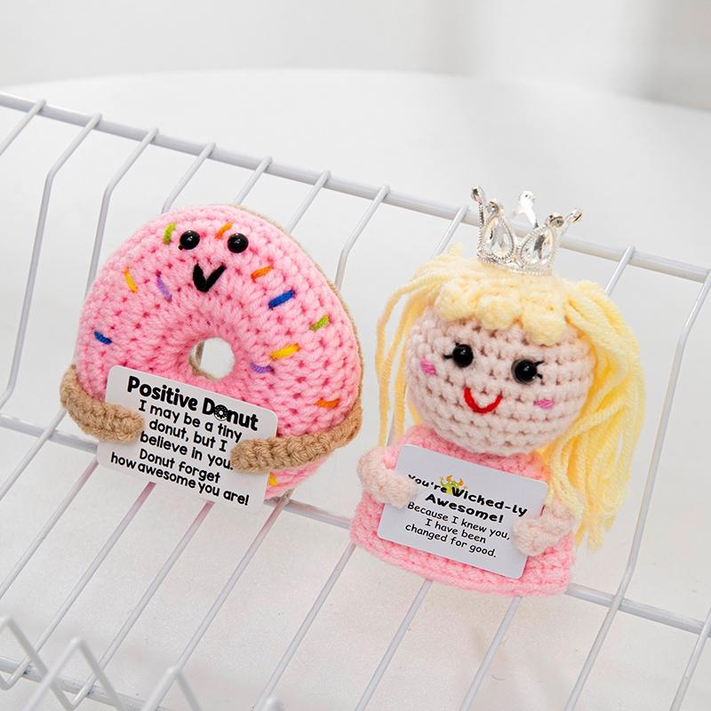 Crochet Decoration Desk Accessorie Cartoon Crochet Ornament Office Accessorie Christmas Halloween Party Guests Gifts