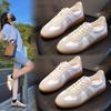 Fashion Genuine Leather Women's Sneakers 2025 New Autumn Ladies Moral Training Shoes Casual Spring Flat Shoes Women