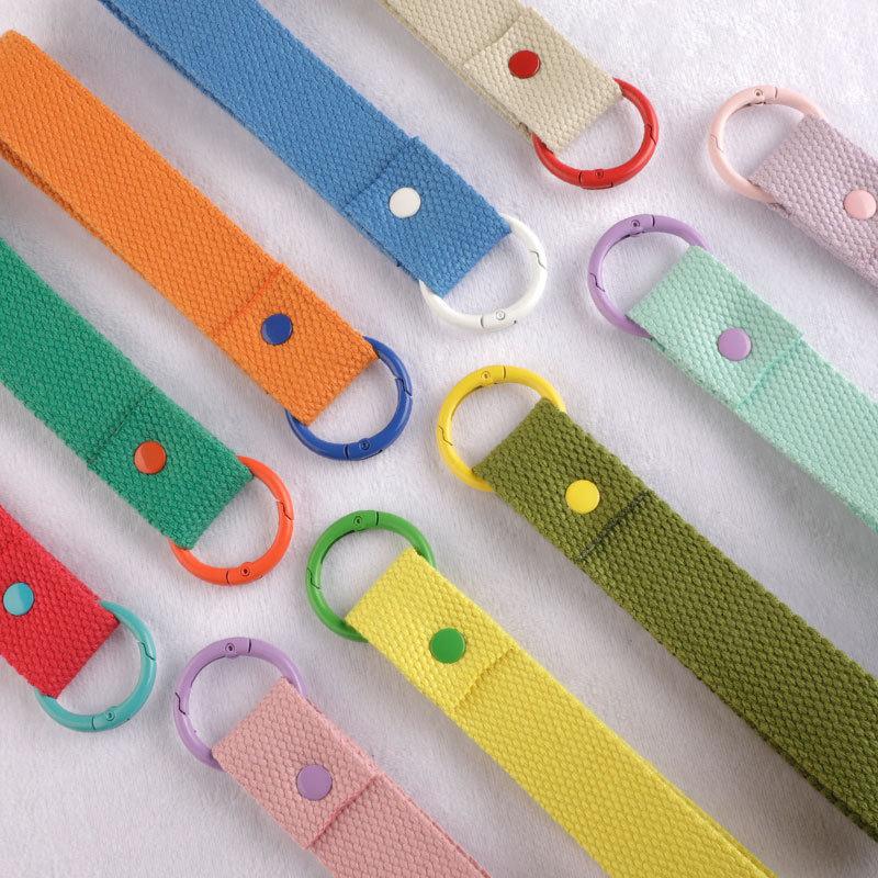 New Fashion Cotton Keychain Lanyard Car Keys Canvas Strap Keyring Schoolbag Backpack Pendent Key Chain Wrist Straps