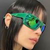 New Green Sport Sunglasses Men Women Retro Punk Trendy Sun Glasses For Male Shades Goggle Outdoor Mirror Glasses UV400