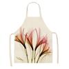 Home Decor Kitchen Dining Room Cooking Bib Aprons Linen Floral Pattern Women's Aprons