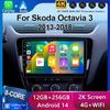 Android 14 Carplay Auto Car Radio For Volkswagen SKODA Octavia 3 A7 2013 2014 2015 2016 2017 2018 Multimedia Player Stereo GPS