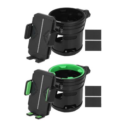 Подстаканник для коляски с держателем для телефона, вращающийся на 360 градусов, двойной держатель для бутылок с пазом для стаканов, держатель для напитков
